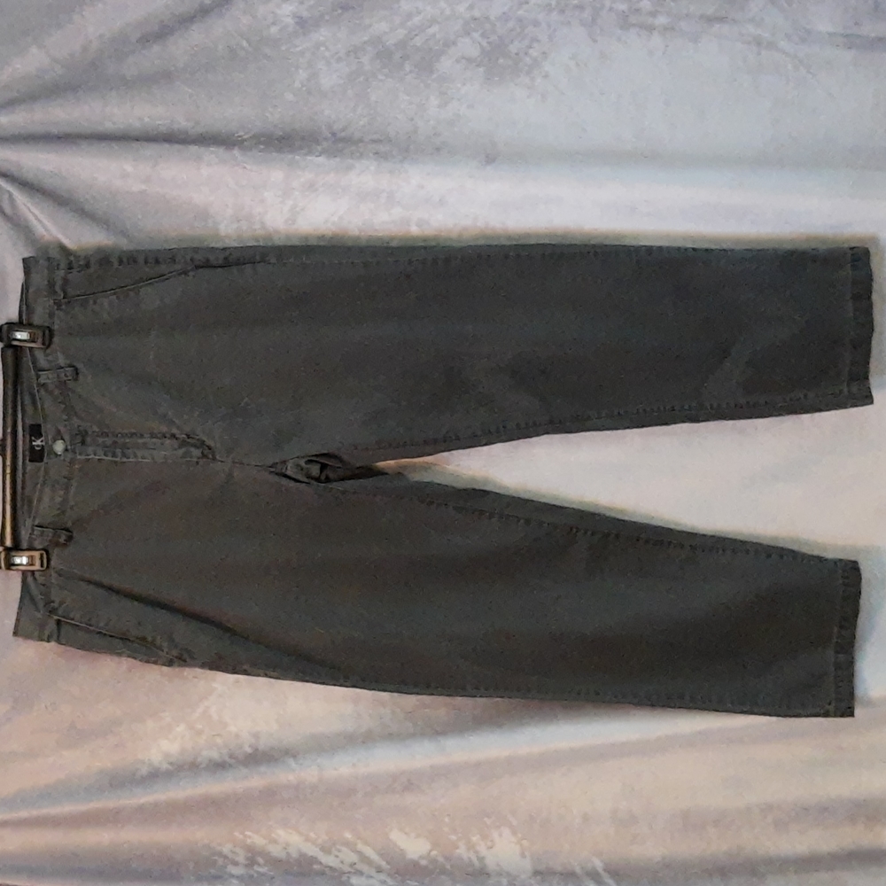 CK Calvin Klein 100% Cotton Men's Flat Front Dark Gray Wash Chino Pant 36x32 - Picture 2 of 16